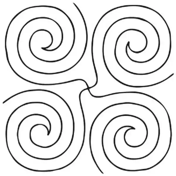 Oferta Especial Plantilla acolchado Four Patch Swirls 8″