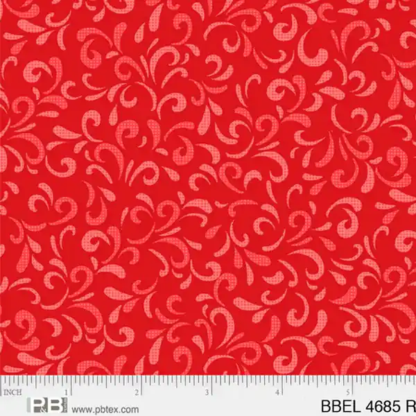 Precio Económico Tela Baby Beluga Roja de P&B Textiles