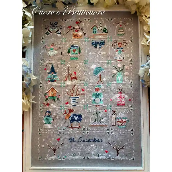 Oferta Limitada Esquema de punto de cruz Shabby Winter Calendar