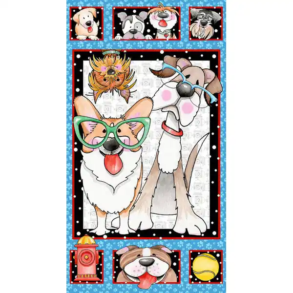 Últimas Unidades Panel Dog Gone Fun de Blank Quilting