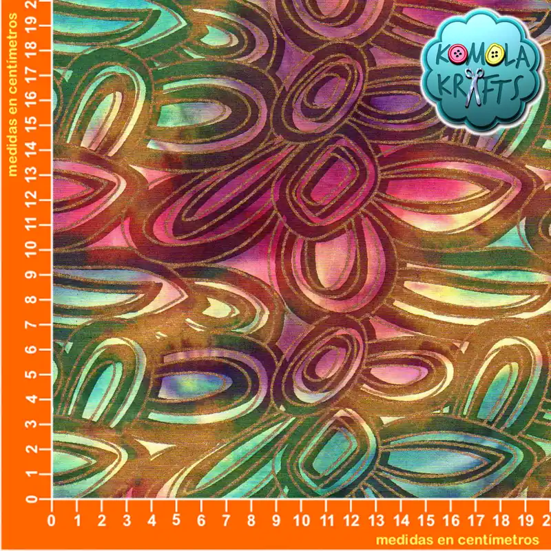 0,25 metro lineal de tela Batik ref.: TE00207 Alta Calidad