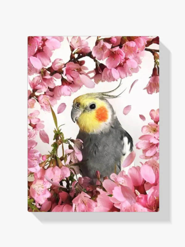 Nuevo Modelo 5D Pintura Diamante – El loro se encuentra con la flor