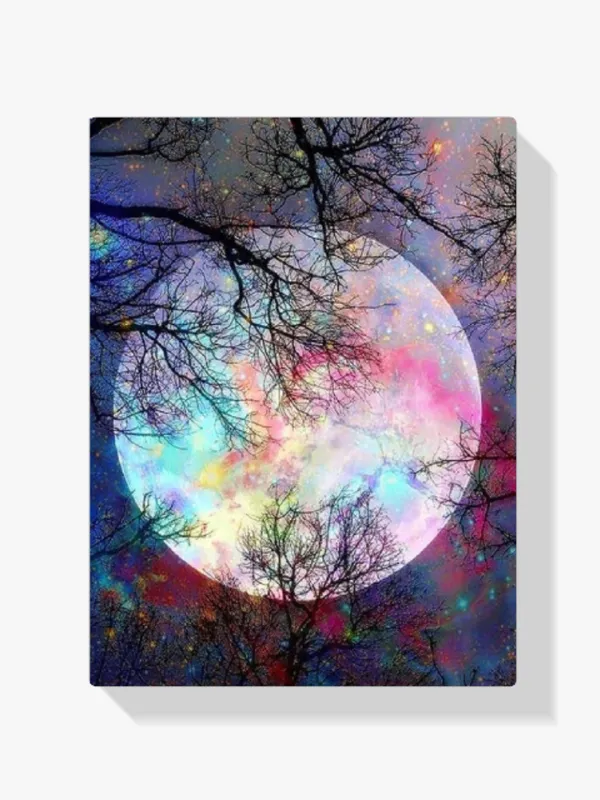 Pago Seguro 5D Pintura Diamante – Luna coloreada
