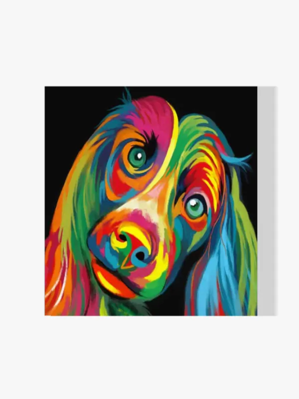 5D Pintura Diamante – Perro colorido Auténtico