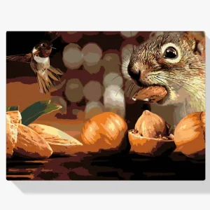 Devolución Gratuita Pintura Diamante – Ardilla y pájaro