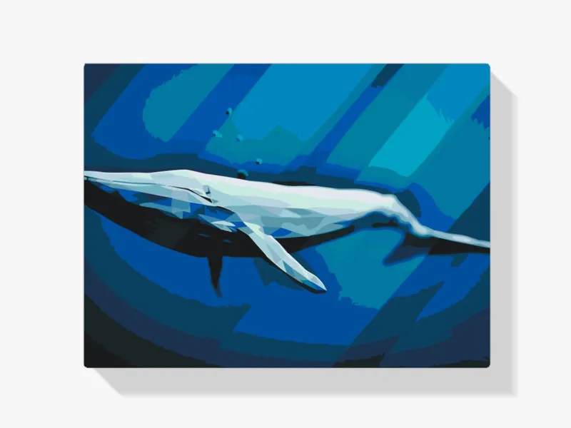 Pintura Diamante – Ballena azul Alta Calidad