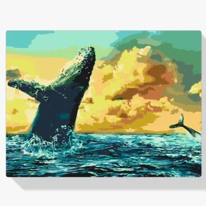 Alta Calidad Pintura Diamante – Ballenas al amanecer