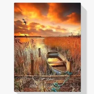 Auténtico Pintura Diamante – Barco en el agua