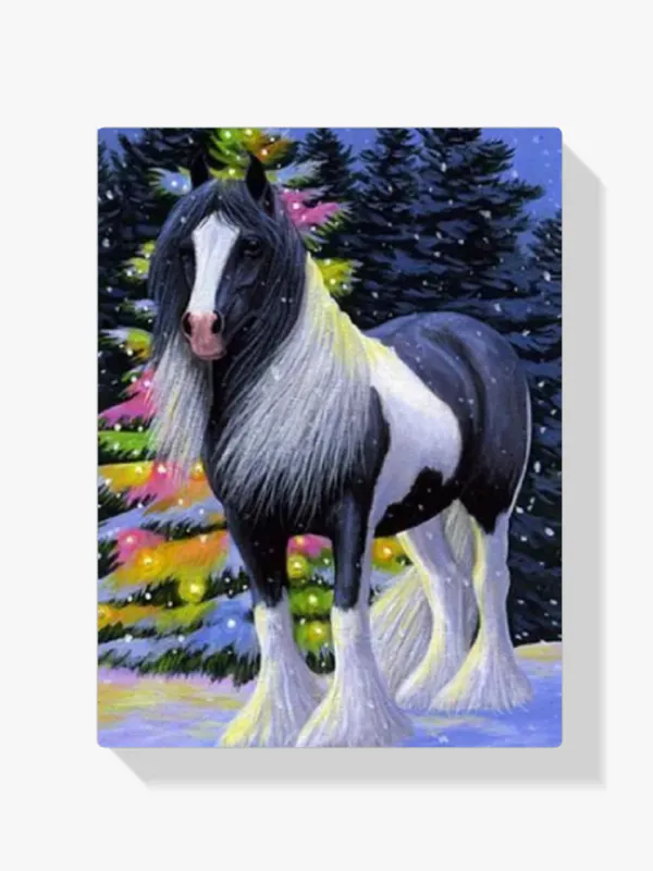 No Te Lo Pierdas Pintura Diamante – Caballo en la nieve