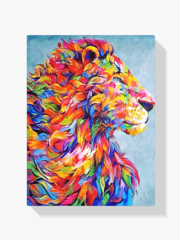 Pintura Diamante – Cabeza de león coloreada Precio Reducido