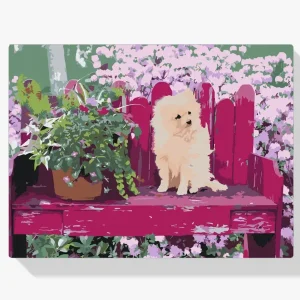 Alta Calidad Pintura Diamante – Cachorro en el sofá