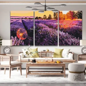 Pintura Diamante – Cama lavanda (Lote de 3) Hecho A Mano