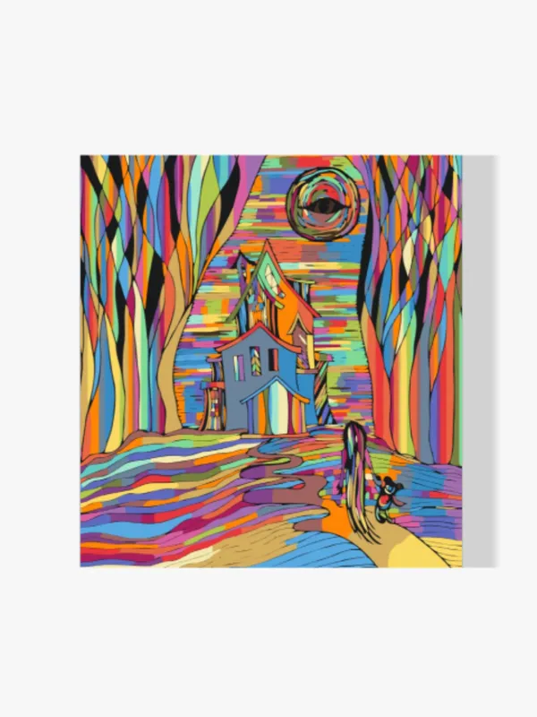 Oferta De Temporada Pintura Diamante – Casa colorida espeluznante