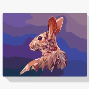 Pintura Diamante – Conejo vectorial Lujoso