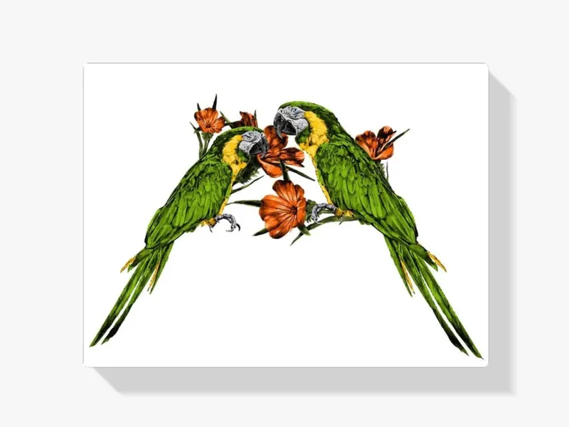 Pintura Diamante – Dos loros en la rama Precio Rebajado
