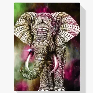 Últimas Unidades Pintura Diamante – Elefante Verde Rosa