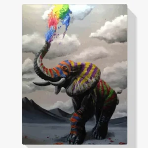 Pintura Diamante – Elefante con explosión de color Ordena Ya