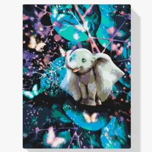 Última Versión Pintura Diamante – Elefante en el país de las mariposas