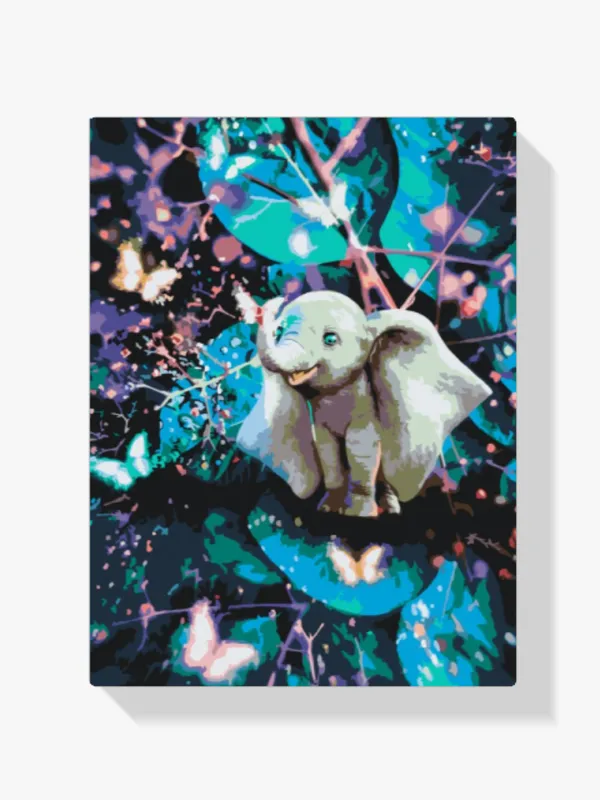 Última Versión Pintura Diamante – Elefante en el país de las mariposas