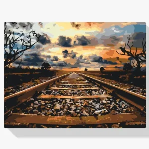 Hecho A Mano Pintura Diamante – Ferrocarril