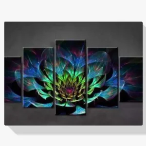 Pintura Diamante – Flor de colores 5 paneles Nuevo Modelo