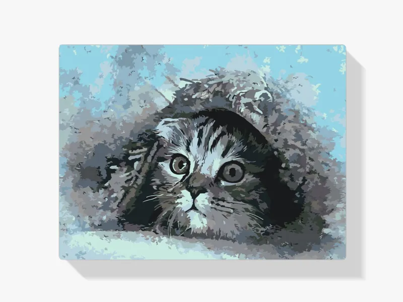 Marca Reconocida Pintura Diamante – Gatito escondido