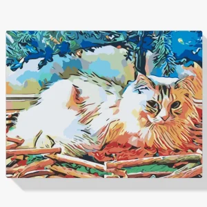 Más Vendido Pintura Diamante – Gato bajo el árbol