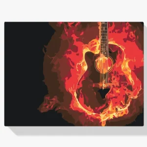 Descuento Pintura Diamante – Guitarra en llamas