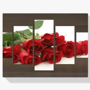 Pintura Diamante – Hermosas rosas 5 paneles A Buen Precio