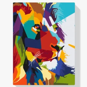 Súper Precio Pintura Diamante – León geométrico