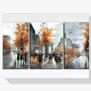 Últimas Unidades Pintura Diamante – Londres bajo la lluvia 3 paneles