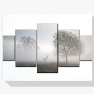 Pintura Diamante – Mañana brumosa 5 paneles Popular