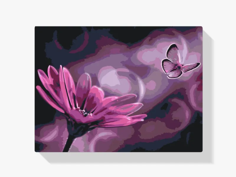 Pintura Diamante – Mariposa y gerbera No Te Lo Pierdas