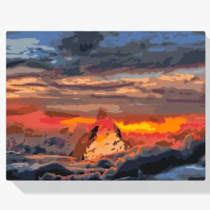 Pintura Diamante – Montaña cubierta de nubes Liquidación