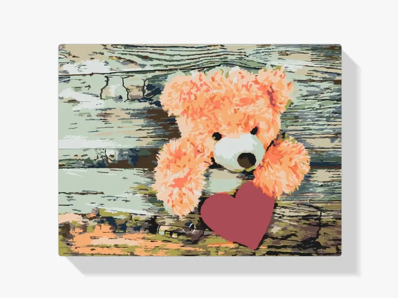 Pintura Diamante – Osito de peluche con corazón Solo Hoy