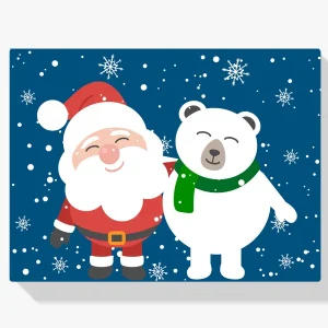Súper Precio Pintura Diamante – Pequeño Papá Noel y osito polar
