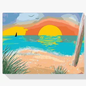 Artesanal Pintura Diamante – Playa teñida