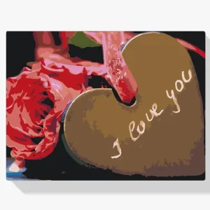 Pintura Diamante – Rosas con corazón Profesional