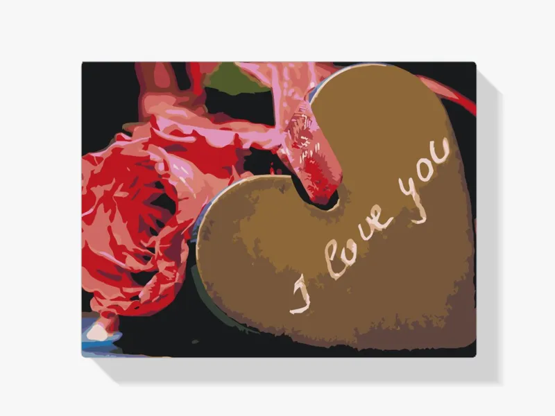 Pintura Diamante – Rosas con corazón Profesional