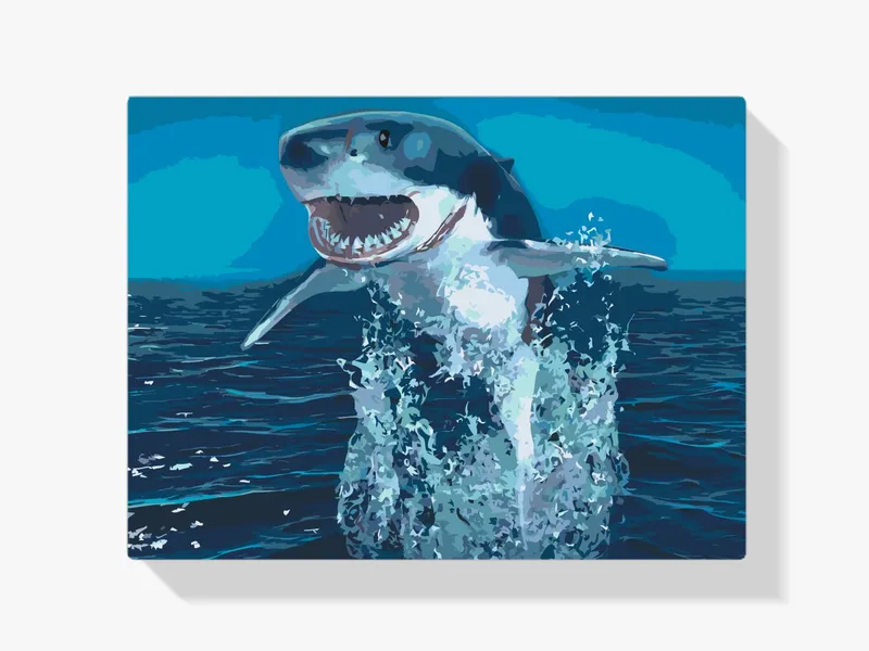 Pintura Diamante – Tiburón sobre el agua Precio De Fábrica