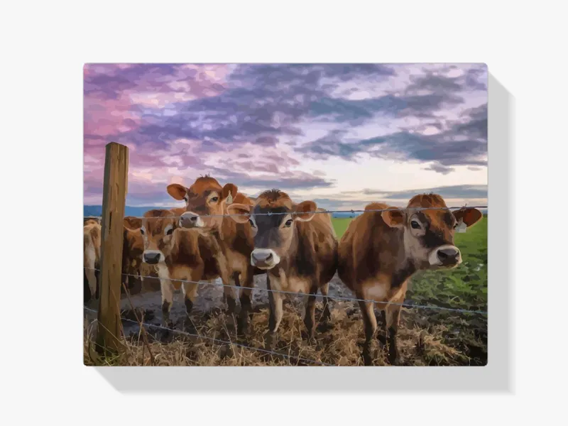 Pintura Diamante – Vacas al atardecer Última Versión