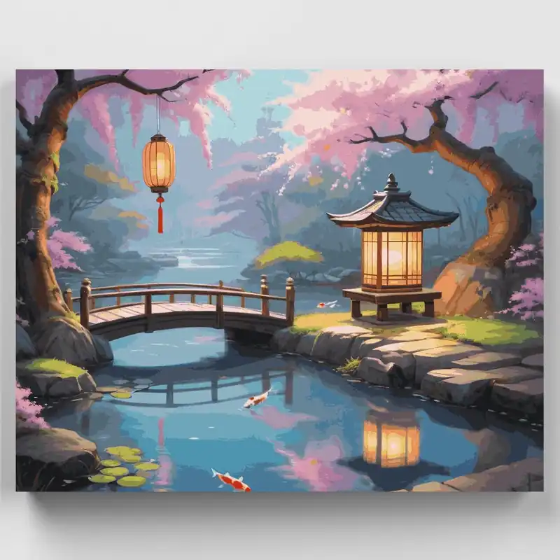 Serenidad Zen - Kit de pintar por números - Lienzo Enrollado / 24 Colores Promoción Exclusiva