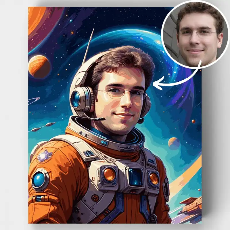 Viajero del Tiempo - Kit de pintar por números - Lienzo Enrollado / 24 Colores Oferta Flash