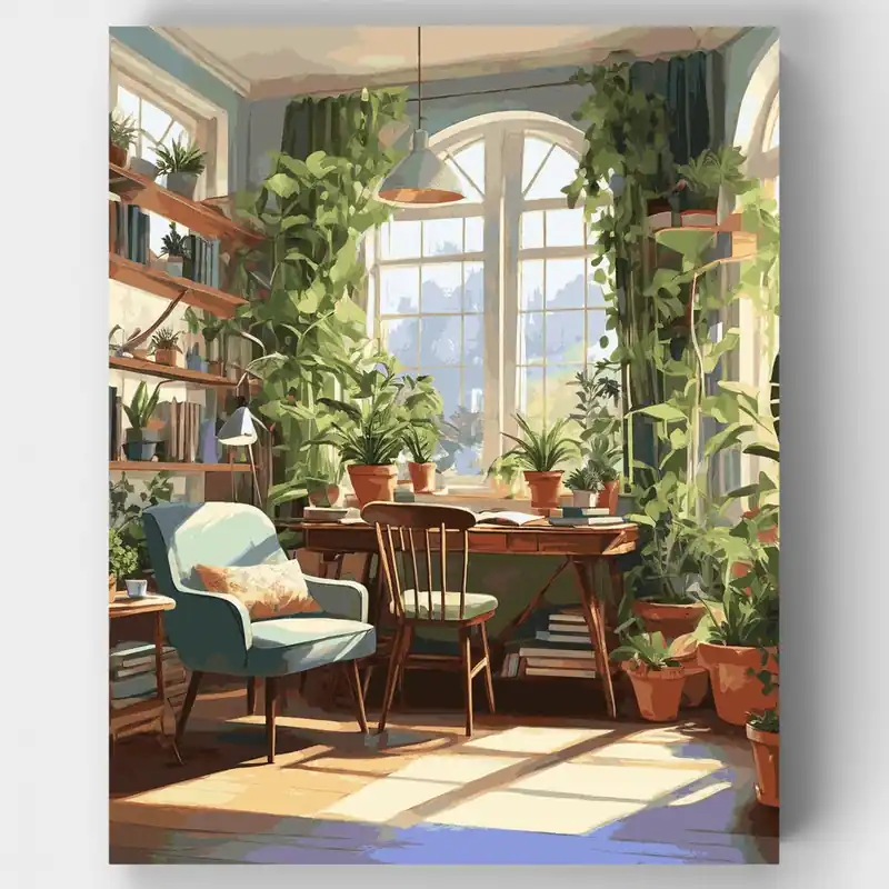 Estudio Sereno - Kit de pintar por números - Lienzo Enrollado / 24 Colores Más Vendido