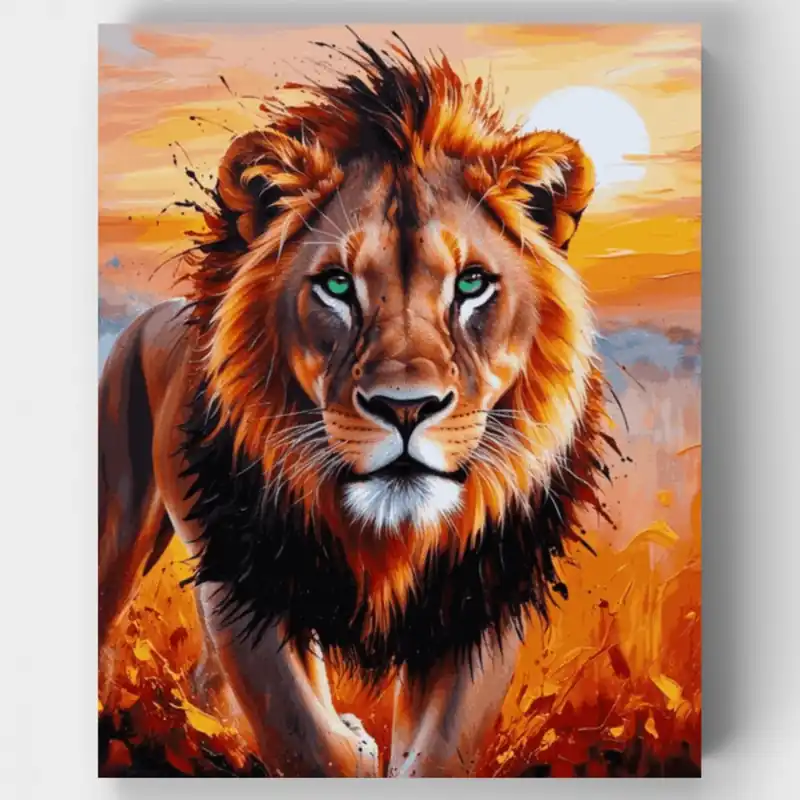 Barato Vida Silvestre Majestuosa - Kit de pintar por números - Lienzo Enrollado / 24 Colores