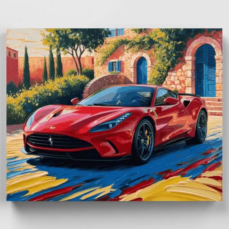 Barato Arte Automotriz - Kit de pintar por números - Lienzo Enrollado / 24 Colores