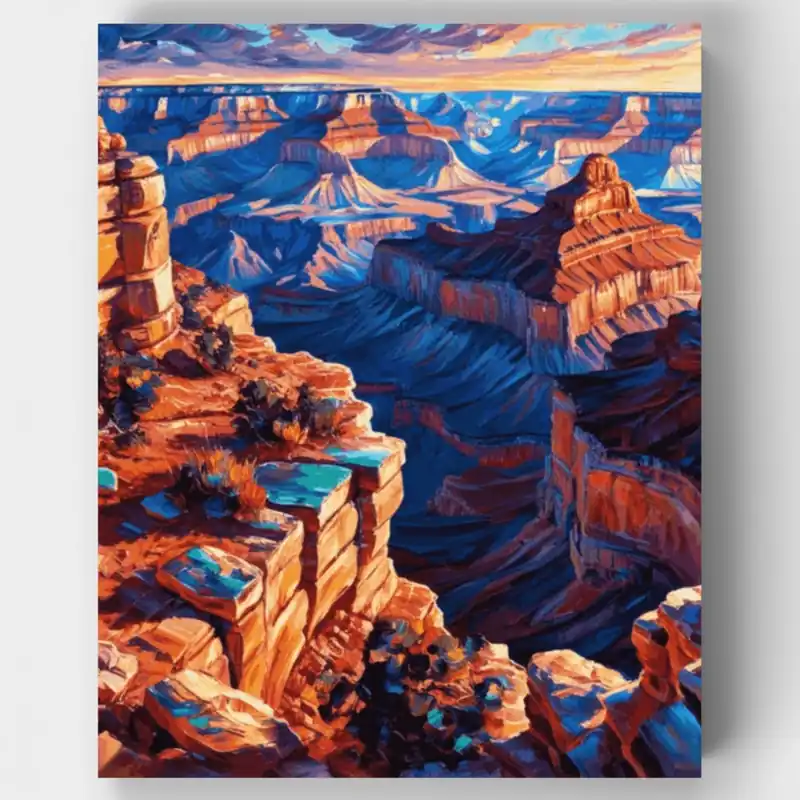 Precio Económico Gran Cañón - Kit de pintar por números - Lienzo Enrollado / 24 Colores