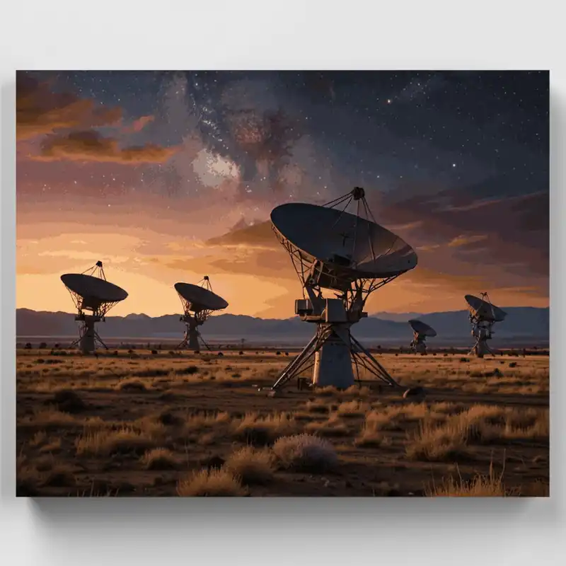 Garantía Incluida Matriz de Radio Cósmica - Kit de pintar por números - Lienzo Enrollado / 24 Colores