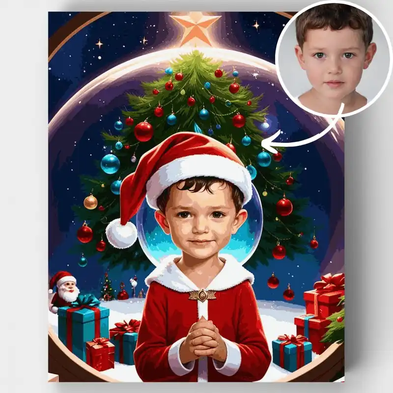 Magia de Navidad - Kit de pintar por números - Lienzo Enrollado / 24 Colores Mejor Calidad