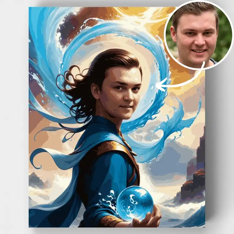 Envío Gratis Mago del Agua - Kit de pintar por números - Lienzo Enrollado / 24 Colores